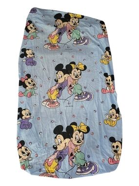 Disney Mickey Mouse & Minnie Mouse Rare 80’s Fitted Sheet